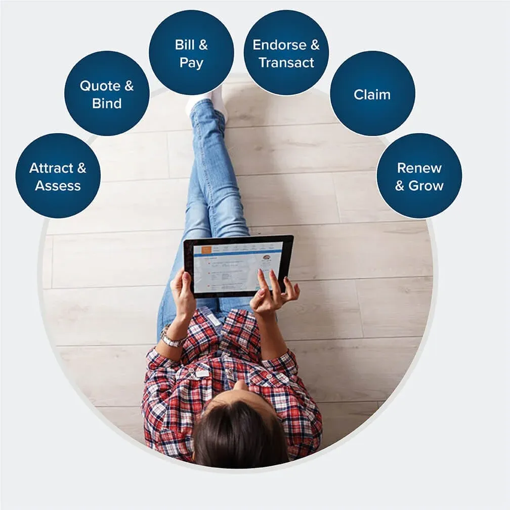 Vlocity digital insurance platform interface overview